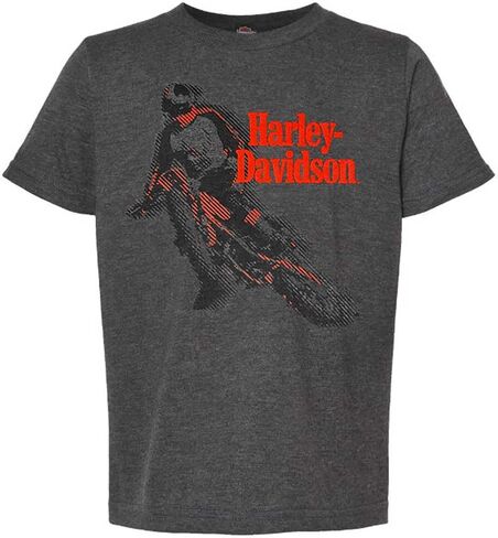 Harley-Davidson Little Boys 'H-D Racer Short Sleeve Crew-Tee ، الفحم الرمادي in Saudi Arabia