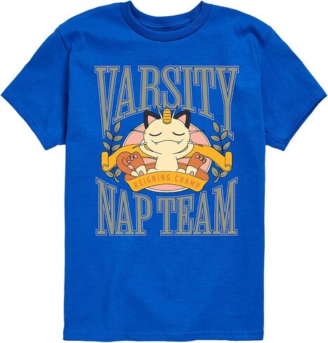 Pokémon - Meowth Varsity Nap Team -Toddler and Youth Short Sleeve Graphic T-Shirt in Saudi Arabia