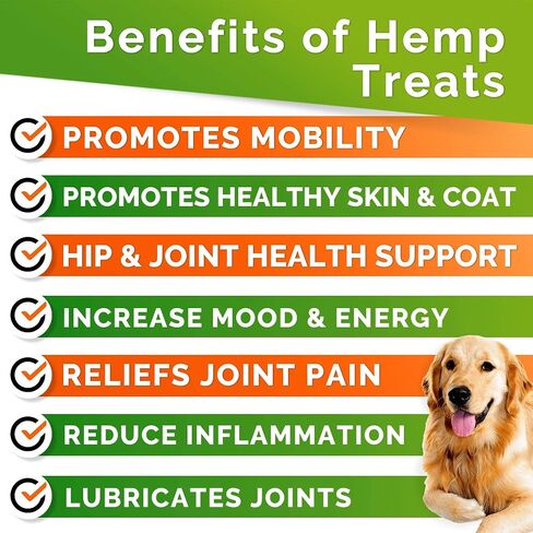 Hemp Hip & Joint Supplement for Dogs Glucosamine, Chondroitin, MSM, Turmeric, Hemp Seed Oil & Hemp Protein for Joint Pain Relief & Mobility 120 Soft Chews Bacon Flavor in Saudi Arabia