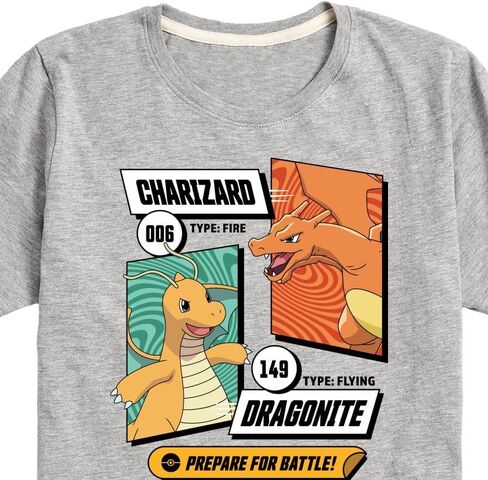 HYBRID APPAREL - Pokémon Dragonite Charizard Prepare for Battle - Kids Short Sleeve Graphic T-Shirt in Saudi Arabia