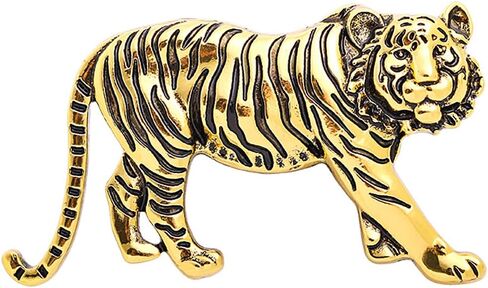 Vintage Tiger Brooch Pin Gold Silver Animal Tiger Brooch Lapel Pins Domineering Cool Brooch Charm Lion Coat Collar Brooch Clothing Hat Bag Suit Party Clothing Jewelry Accessories for Women and Men in Kuwait