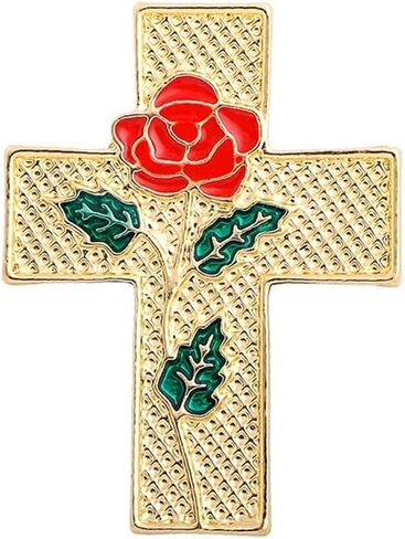 دبوس بروش RESE ROED ROSE للنساء للبنات أزياء الذهب مطلي بالمينا الأخضر زهرة الورقة الدبابيس دبابيس السترة الضيقة in Saudi Arabia