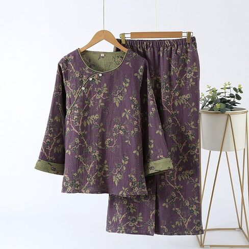 Women's Floral/Patterned Pajamas Set Kimono Hanfu Japanese Sleepwear Suit Loungewear Pajama Clothes in Saudi Arabia