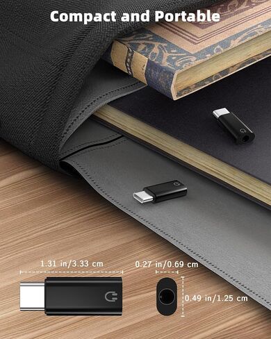 MoKo USB C to 3.5mm Audio Headphone Adapter, Type C to Headphone 3.5mm Aux Jack Dongle Compatible with iPhone 16 15 Pro Max Plus, Galaxy S24 S23 S22, iPad Air/Pro, MacBook, Pixel, White in Kuwait