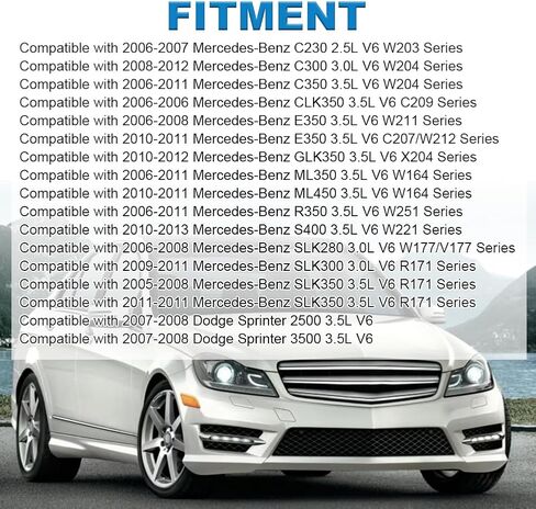 JDMON Fuel Injectors Compatible with Mercedes-Benz C230 C300 C350 CLK350 E350 GLK350 ML350 ML450 R350 S400 SLK280 SLK300 SLK350 Dodge Sprinter 2005-2013 Replacement for 68011710AA 272078024980 in Saudi Arabia