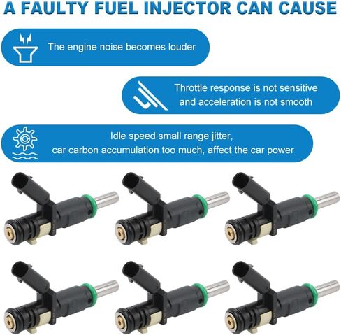 JDMON Fuel Injectors Compatible with Mercedes-Benz C230 C300 C350 CLK350 E350 GLK350 ML350 ML450 R350 S400 SLK280 SLK300 SLK350 Dodge Sprinter 2005-2013 Replacement for 68011710AA 272078024980 in Saudi Arabia