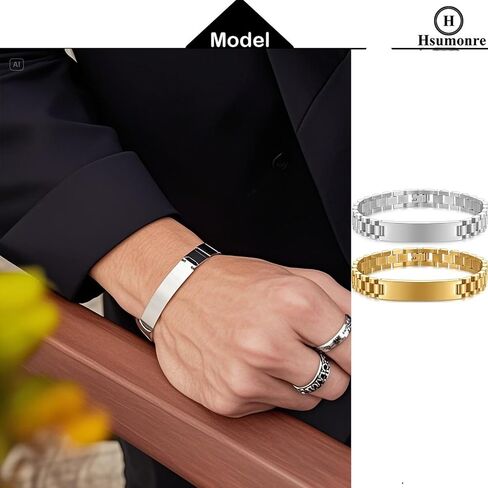 Customize Picture Bracelet Personalized Photo Couple Bracelets ID Link Chain for Men His and Hers Text Engraved for Women bf and gf Custom Friendship Gift Memorial Wristband in Saudi Arabia