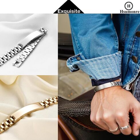 Customize Picture Bracelet Personalized Photo Couple Bracelets ID Link Chain for Men His and Hers Text Engraved for Women bf and gf Custom Friendship Gift Memorial Wristband in Saudi Arabia