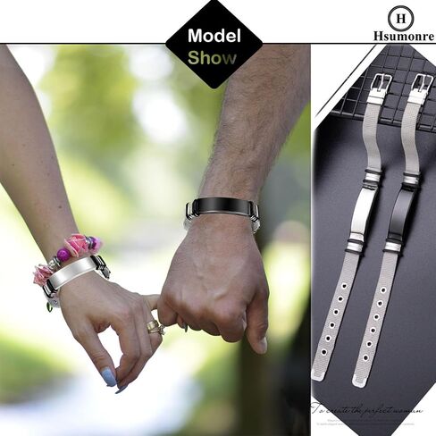 Customize Picture Bracelet Personalized Photo Couple Bracelets ID Link Chain for Men His and Hers Text Engraved for Women bf and gf Custom Friendship Gift Memorial Wristband in Saudi Arabia