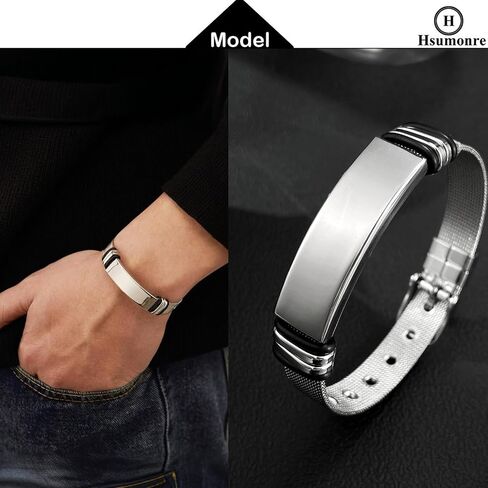Customize Picture Bracelet Personalized Photo Couple Bracelets ID Link Chain for Men His and Hers Text Engraved for Women bf and gf Custom Friendship Gift Memorial Wristband in Saudi Arabia