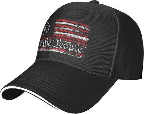 We The People 1776 Vintage USA Flag2 Baseball Cap Adjustable Sandwich Cap Sandwich Cap Dad Hat Black in Saudi Arabia