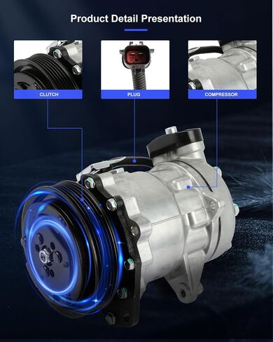 ECCPP AC ضاغط 2000-2001 ل Dodge Dakota 4.7L 2000-2001 ل Dodge Durango 4.7L ضاغط تكييف الهواء in Saudi Arabia