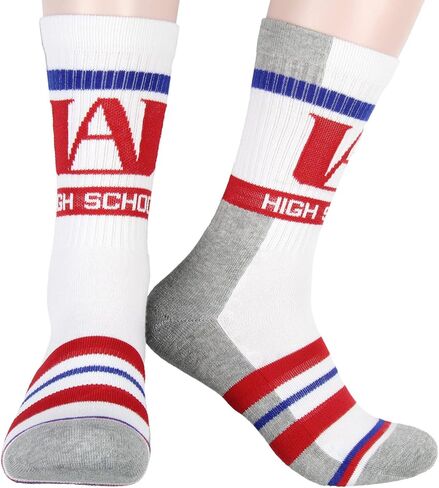 My Hero Academia Socks Ua High Design 2 Pack Athletic Adult Crew Socks in Saudi Arabia