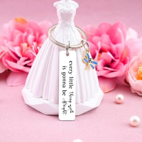 Dragonfly Decor Dragonfly Gifts For Women Every Little Thing Dragonflies Keychain Thinking Of You Gifts For Women Inspirational Cheer Up Gift For Friends Family Good Luck Gift For Coworkers in Saudi Arabia