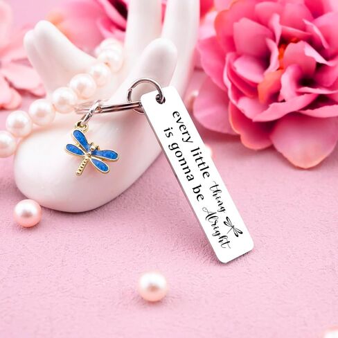 Dragonfly Decor Dragonfly Gifts For Women Every Little Thing Dragonflies Keychain Thinking Of You Gifts For Women Inspirational Cheer Up Gift For Friends Family Good Luck Gift For Coworkers in Saudi Arabia
