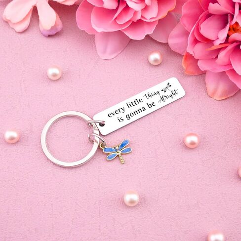 Dragonfly Decor Dragonfly Gifts For Women Every Little Thing Dragonflies Keychain Thinking Of You Gifts For Women Inspirational Cheer Up Gift For Friends Family Good Luck Gift For Coworkers in Saudi Arabia