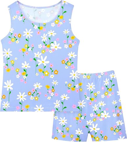 MHJY Toddler Girls Girls Pajamas Pajamas for Kids Soft Tank Top & Shorts Girls Pajama in Kuwait