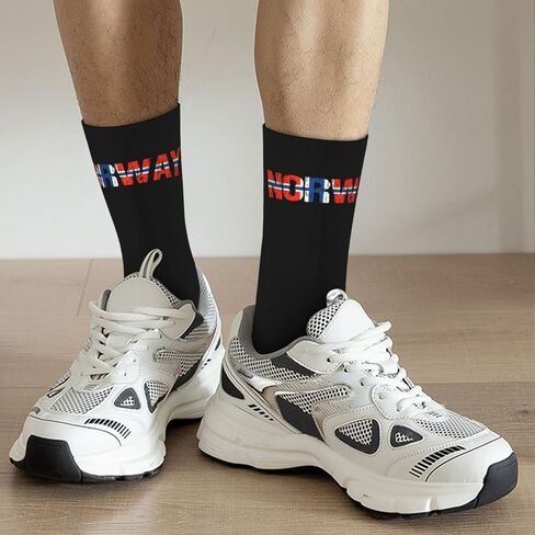 ASYG Norway Crew Socks Norway Flag Socks Dress Socks Norway Sockss Socks Hompts Novelty Socks in Kuwait