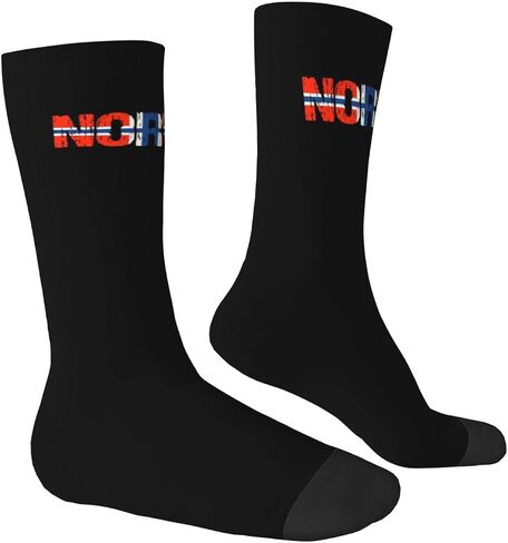 ASYG Norway Crew Socks Norway Flag Socks Dress Socks Norway Sockss Socks Hompts Novelty Socks in Kuwait