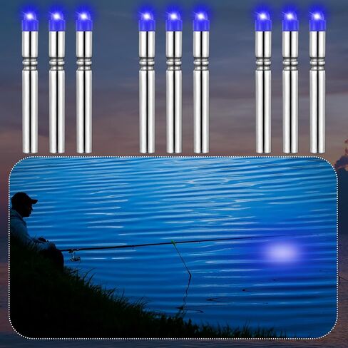 9 PCS الصيد LED LED Bobber Light Placement for Lures Fishing Glow Stages Night Fish Light Up Bobbers Floats and Rod Tips in Saudi Arabia