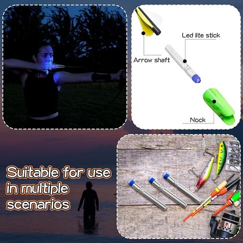 9 PCS الصيد LED LED Bobber Light Placement for Lures Fishing Glow Stages Night Fish Light Up Bobbers Floats and Rod Tips in Saudi Arabia