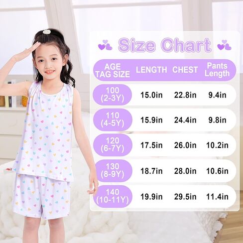 MHJY Toddler Girls Girls Pajamas Pajamas for Kids Soft Tank Top & Shorts Girls Pajama in Kuwait