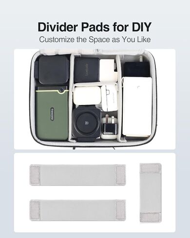 Luxtude Electronic Organizer Travel Case كبير ، منظم تقني ذو طبقة مزدوجة ، سفر منظم الحبل ، حقيبة منظمات الكابلات ، منظم شاحن كبير ، حقيبة إلكترونيات منزلية تناسب iPad (حتى 12.9 بوصة) in Kuwait