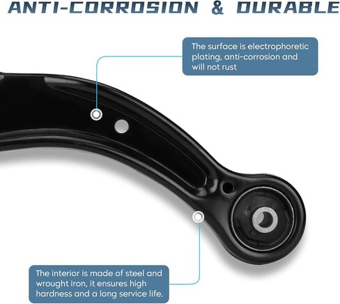 Front Lower Control Control Fit for Toyota Avalon 1998 1999 2000 2001 2002 2003 2004 ، Sienna 98-03 ، Solara 99-03 ، Control Ampension Kit Passenger and Driver Side K620578 K620579 in Kuwait
