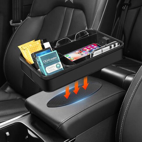 Car Storage & Organizers,Armrest Phone Holder Tray Center Console Organizer, Auto Multi-role Storage Box,Vehicle Dashboard Tray,Car Interior Caddy for Key,Sunglass,Wallets in Kuwait