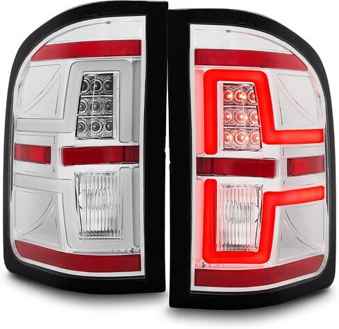 AKKON - Fits 2007-2014 Chevy Silverado 1500/2500HD/3500HD Truck LED Tube Bar Signal Brake Running Black Tail Lights Pair in Saudi Arabia