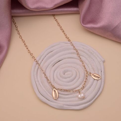 18K Gold Plated Dainty Beaded Necklace for Women | Hypoallergenic & Skin-Friendly Chain with Pearl, Turquoise & Crystal Bead Variants | Minimalist Handmade Jewelry in Saudi Arabia