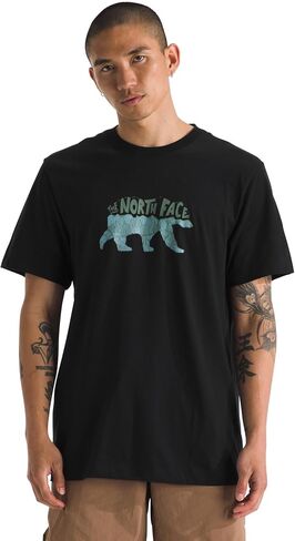 The North Face Men Evolution Tnf Bear Short Tee | قميص القطن مع تصميم جرافيك ، وضع في الأكمام ، طوق مضلع in Saudi Arabia
