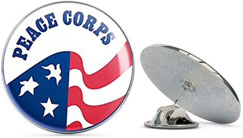Round Round Peace Corps Logo (Vinyl Insignia Seal) Metal 0.75 "Tabel Hat Pin Tie Tack Pinback in Saudi Arabia