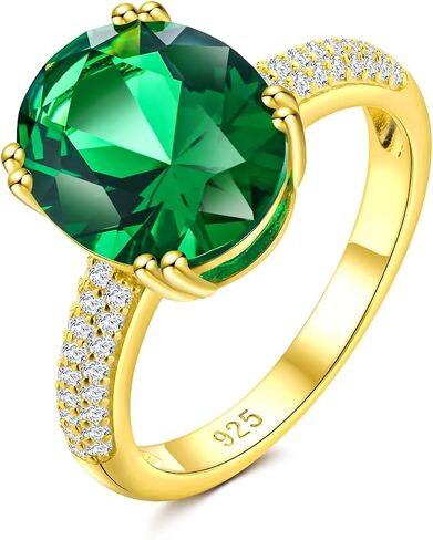 حلقات الحجر المولد للنساء قطع بيضاوي قطع الياقوت/الياقوت/الزمرد/أكوامارين/peridot/جمشت الأحجار الكريمة 925 خاتم الخطوبة Solitaire Solitaire Sterling 6 ، 7 ، 8 ، 9 ، 10 in Kuwait
