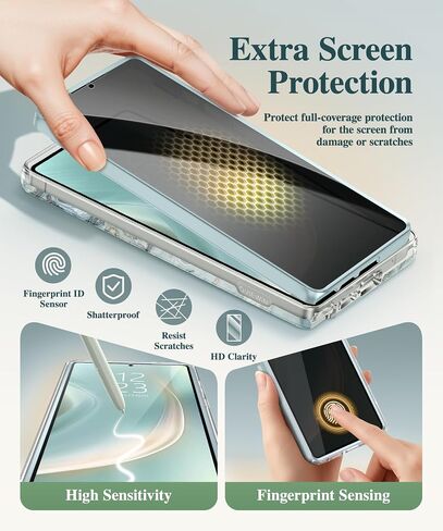 GVIEWIN for Samsung Galaxy S26 Ultra Case, [Slide Camera Cover & Built-in HD Screen Protector] [2 Front Frames] Shockproof Military Grade Protective Marble Phone Case S26 Ultra 6.9" (Quicksand/Purple) in Kuwait
