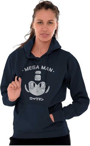 Brisco Brands Classic Video Game Mega Man RockMan Hoodie Sweatshirt Women Men in Saudi Arabia