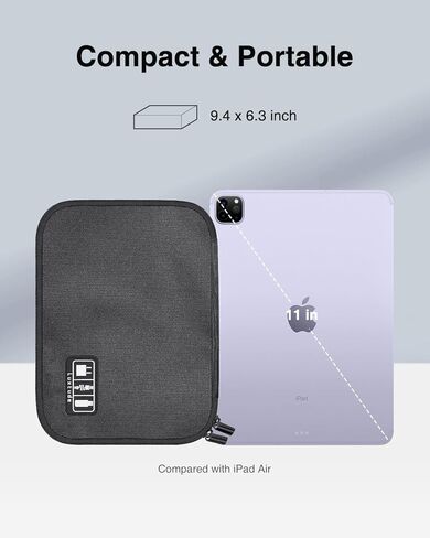 Luxtude Large Cord Organizer - Portable Electronics Organizer, Travel Case for Chargers and Cords, Tech Storage in Saudi Arabia
