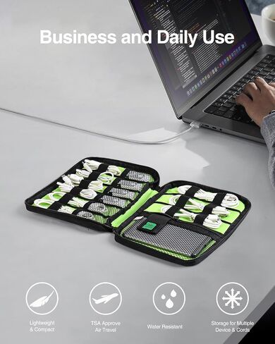 Luxtude Large Cord Organizer - Portable Electronics Organizer, Travel Case for Chargers and Cords, Tech Storage in Saudi Arabia