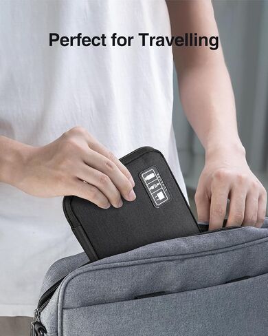 Luxtude Large Cord Organizer - Portable Electronics Organizer, Travel Case for Chargers and Cords, Tech Storage in Saudi Arabia