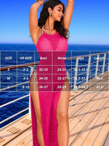 Crochet Cover Up Dress, Sexy Sheer High Slit Backless, Beach Pool Party, Knit Bikini Coverups for Women Maxi in Saudi Arabia