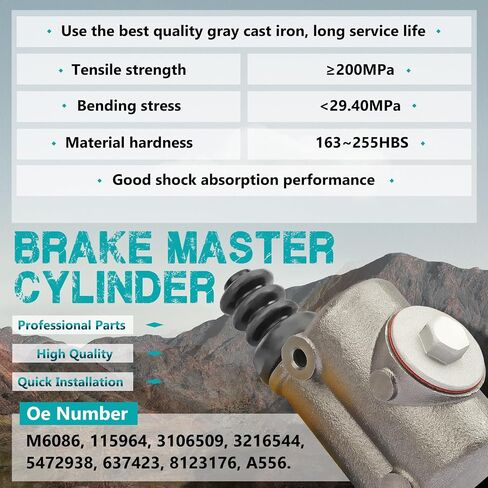 M6086 Brake Master Cylinder متوافق مع Volkswagen Beetle ، Karmann Ghia ، Transporter & Jeep Willys & Studebaker Champion & Nash 600 ، Ambassador ، Ambassad 600 ، استبدل OE M6086 ، 115964 ، 3106509 in Saudi Arabia