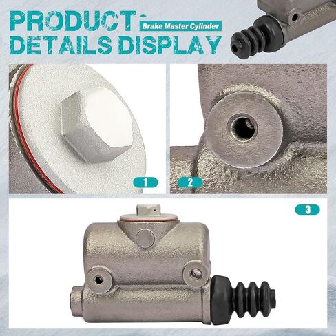 M6086 Brake Master Cylinder متوافق مع Volkswagen Beetle ، Karmann Ghia ، Transporter & Jeep Willys & Studebaker Champion & Nash 600 ، Ambassador ، Ambassad 600 ، استبدل OE M6086 ، 115964 ، 3106509 in Saudi Arabia