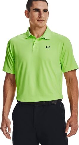 Under Armor Men Polo Shirt Blend/Elastane Blend (AS1 ، Alpha ، S ، منتظم ، منتظم ، لايم/جير/درجة الرمادي 752) in Saudi Arabia