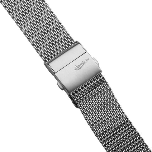 Watchgecko Merriott Quick -Release Milanese Mesh Stainless Steel Strap - مصقول. رجال استبدال حزام ساعة الاغتصاب. من السهل وضع حزام قابل للتعديل in Saudi Arabia