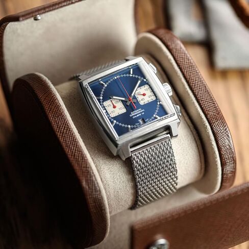 Watchgecko Merriott Quick -Release Milanese Mesh Stainless Steel Strap - مصقول. رجال استبدال حزام ساعة الاغتصاب. من السهل وضع حزام قابل للتعديل in Saudi Arabia