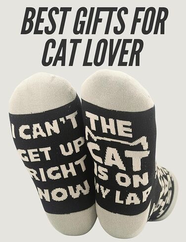Innobeta Cat Lover Gifts for Men ، Best Cat Dad ever ever Size Crew Socks in Saudi Arabia