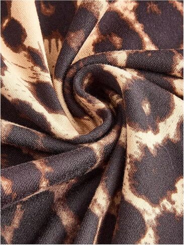 Wdirara Women's Plus Leopard Print Prans Flared Pants مرنة الخس الخس in Saudi Arabia