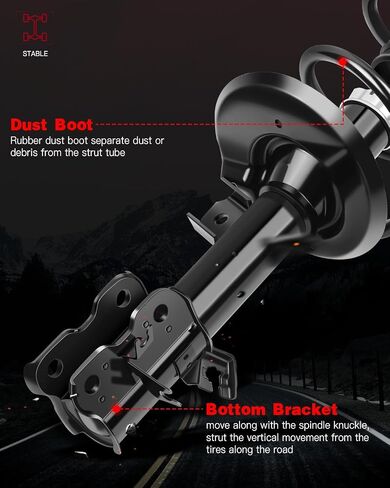 Front Complete Struts & Coil Spring Assembly Compatible for Nissan for Rogue 2012-2013 for Nissan for Rogue Select 2014-2015, Set of 2 Shocks & Struts Replace 272898 272609 in Saudi Arabia