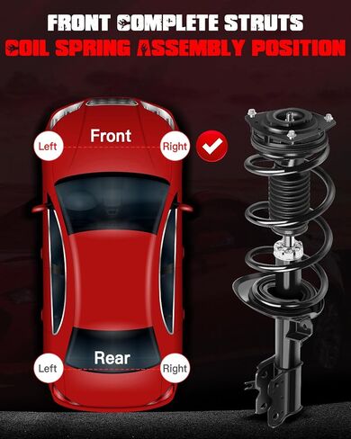 Front Complete Struts & Coil Spring Assembly Compatible for Nissan for Rogue 2012-2013 for Nissan for Rogue Select 2014-2015, Set of 2 Shocks & Struts Replace 272898 272609 in Saudi Arabia