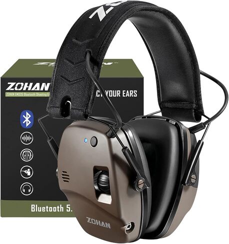 Zohan EM022 أذن الأذن الإلكترونية مع تضخيم الصوت 5x وحماية 23 ديسيبل ، وسماعة رأس إلغاء الضوضاء القابلة للتعديل للصيد ، ومجموعة الأسلحة ، وتصميم خفيفة الوزن مضغوطة (أخضر) in Kuwait